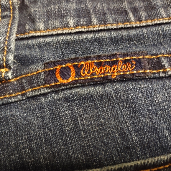 Wrangler Q-Baby No Gap Waistband Dark Blue Boot Cut Jeans 24W 32L RN 130273 - Picture 5 of 11